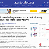 Las firmas de abogados detrs de las fusiones y adquisiciones entre enero y mayo